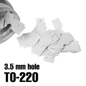 Silicone thermal pad with 3 mm hole for TO-220 power semiconductor, MOSFET and transistor heat sink insulation