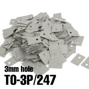 Fiberglass reinforced silicone thermal pad with 3 mm hole for TO-3P/ TO-247 power semiconductor heat sink insulation