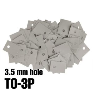 Fiberglass reinforced silicone thermal pad with 3 mm hole for TO-3P power semiconductor heat sink insulation